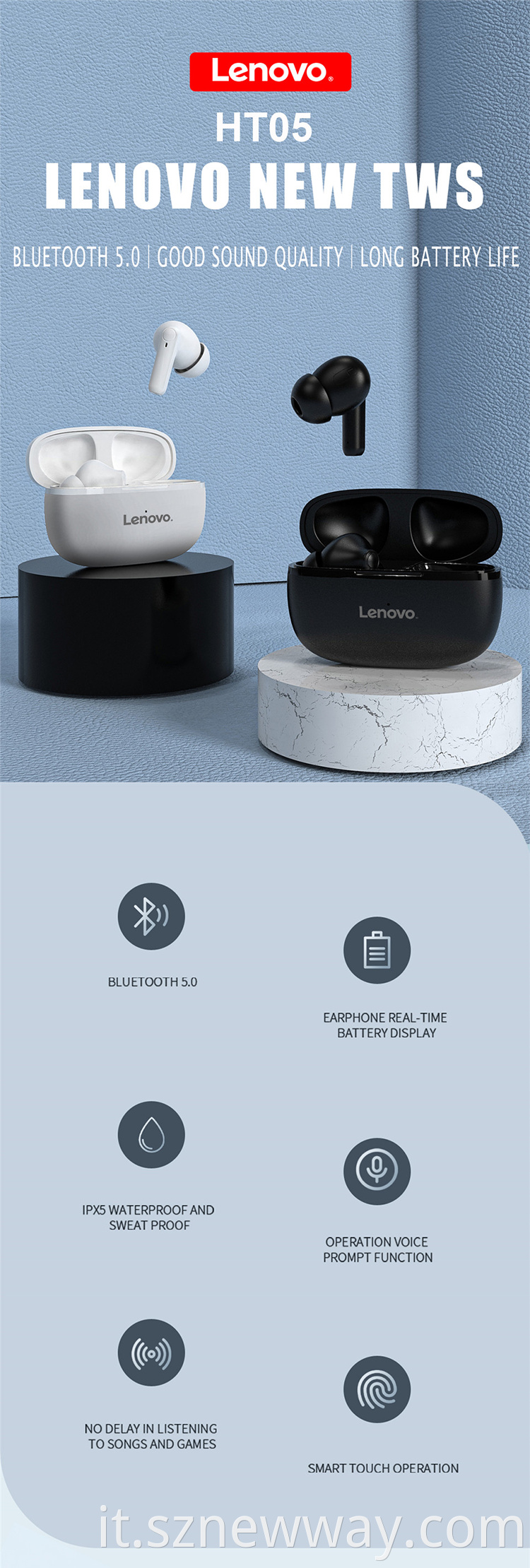 Lenovo Ht05 Earphones